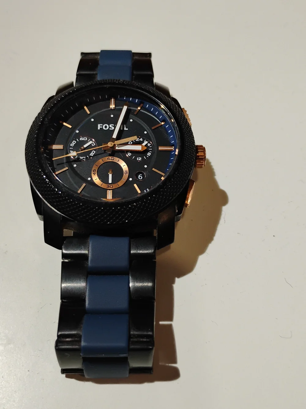 Pre-owned Fossil Black/Blue 